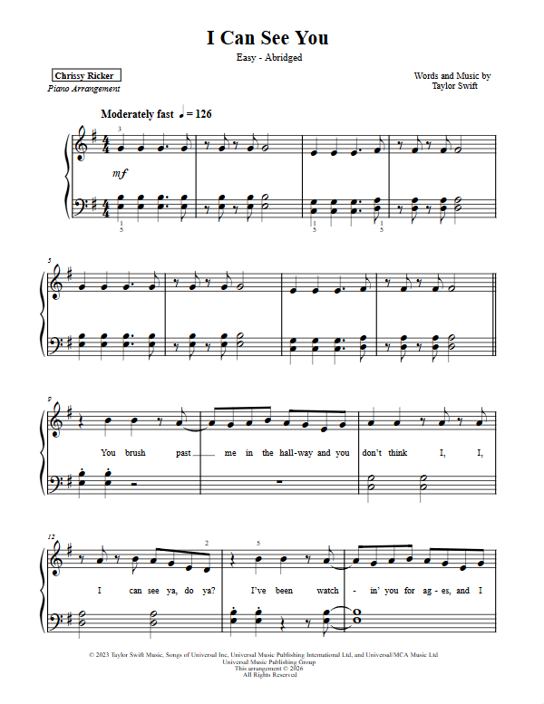 I Can See You Sample Page