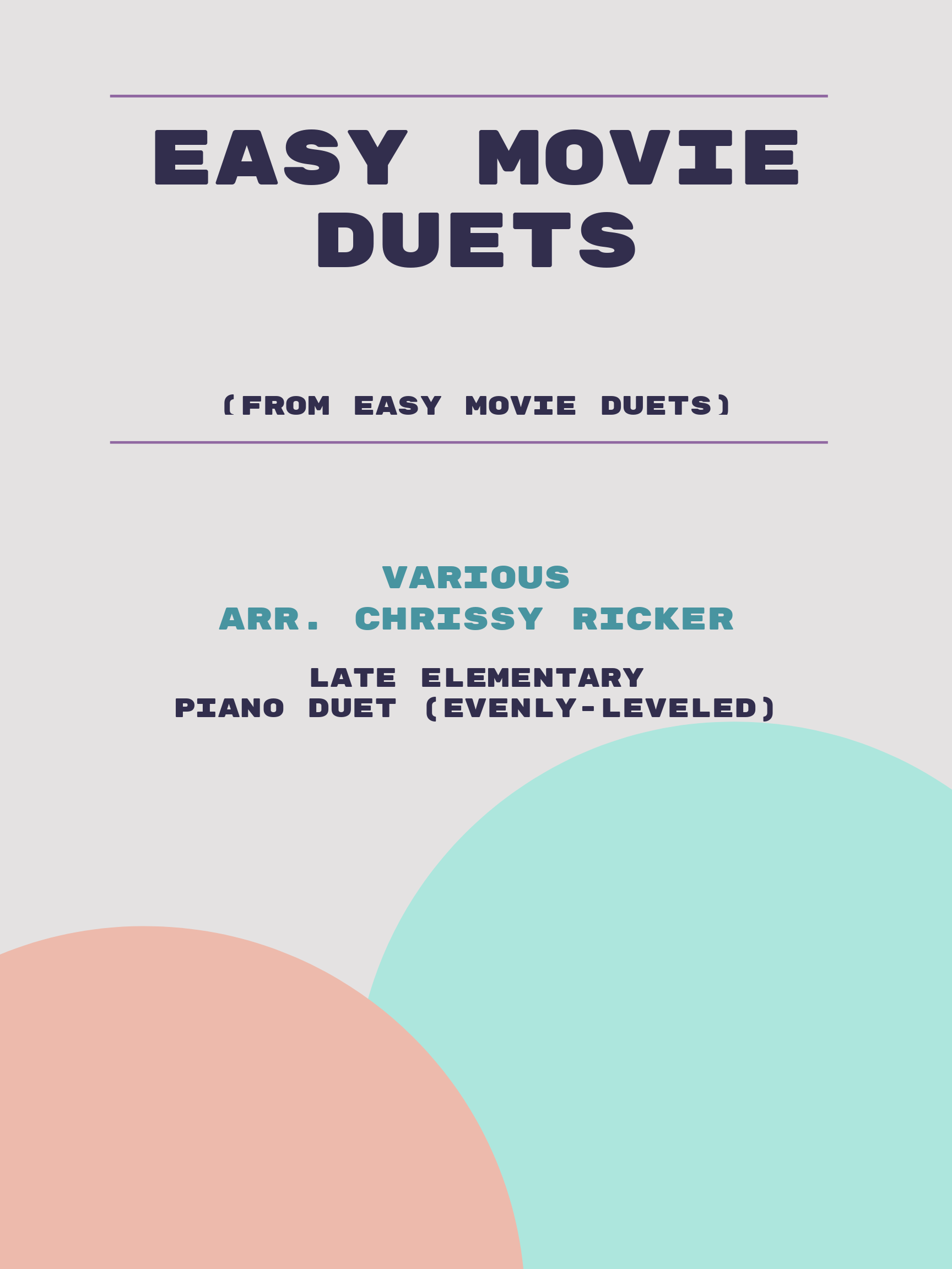 Easy Movie Duets by Various