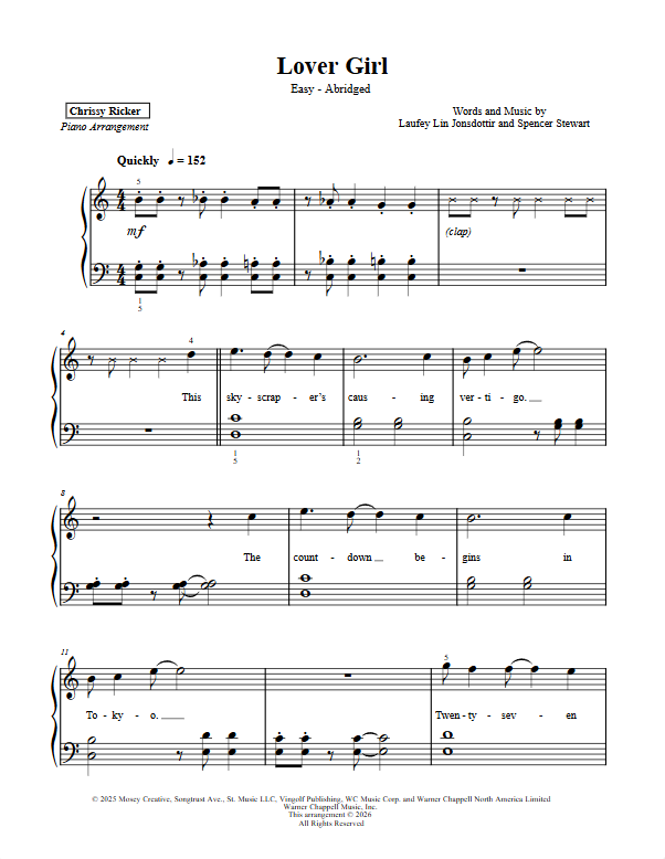 Lover Girl Sample Page