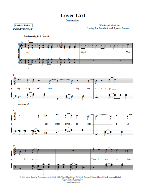 Lover Girl Sample Page