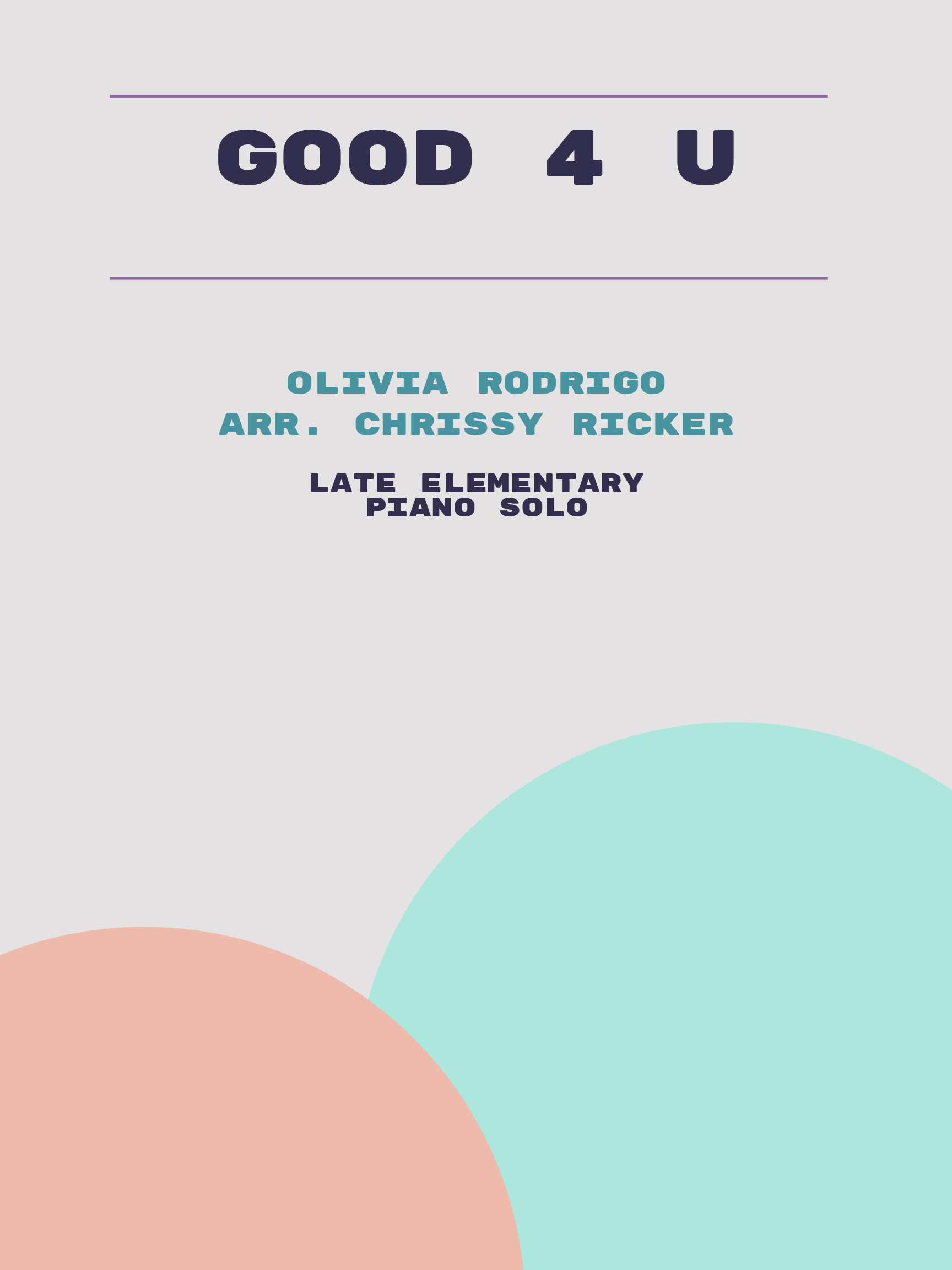 good 4 u by Olivia Rodrigo