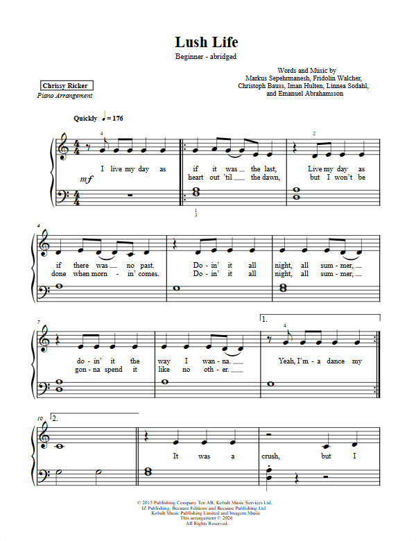 Lush Life Sample Page