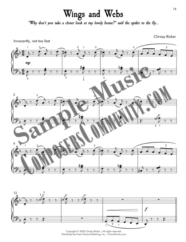 Wings and Webs Sample Page