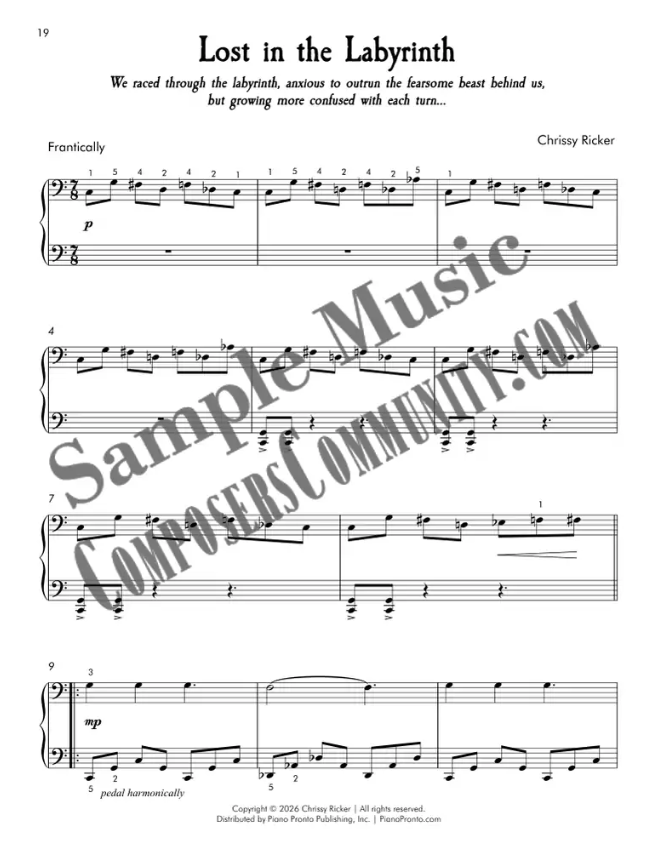 Lost in the Labyrinth Sample Page