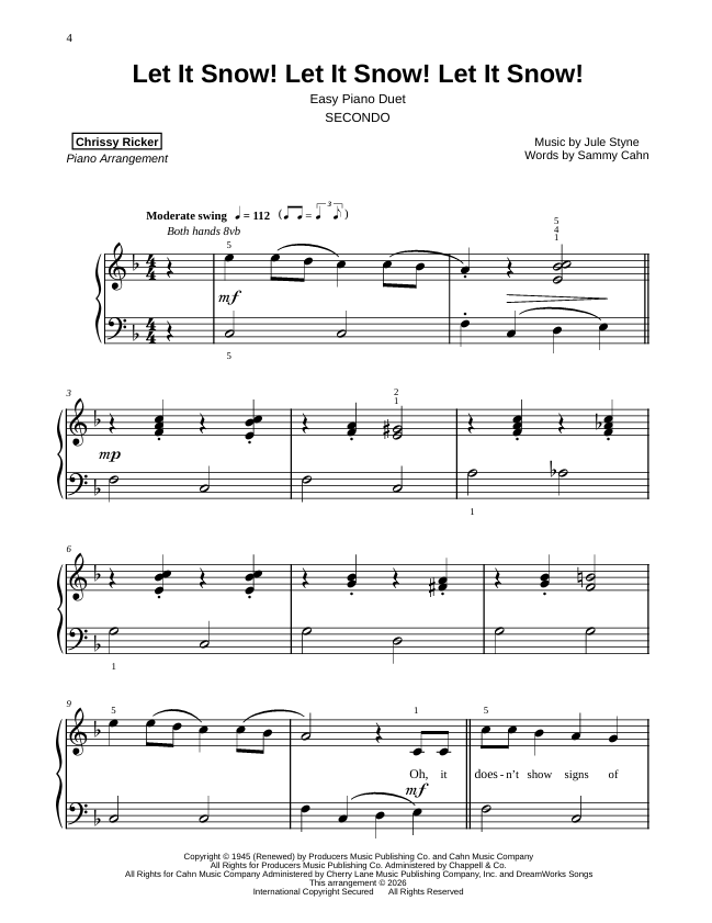 Let It Snow! Let It Snow! Let It Snow! Sample Page