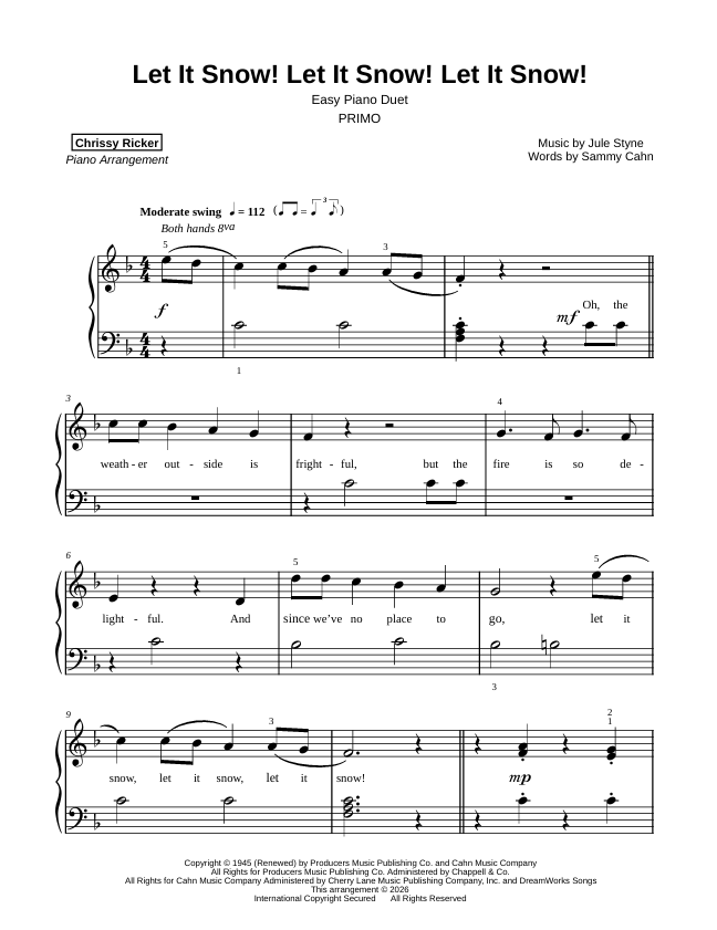 Let It Snow! Let It Snow! Let It Snow! Sample Page