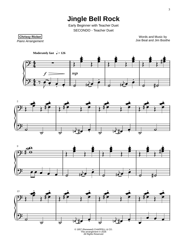 Jingle Bell Rock Sample Page