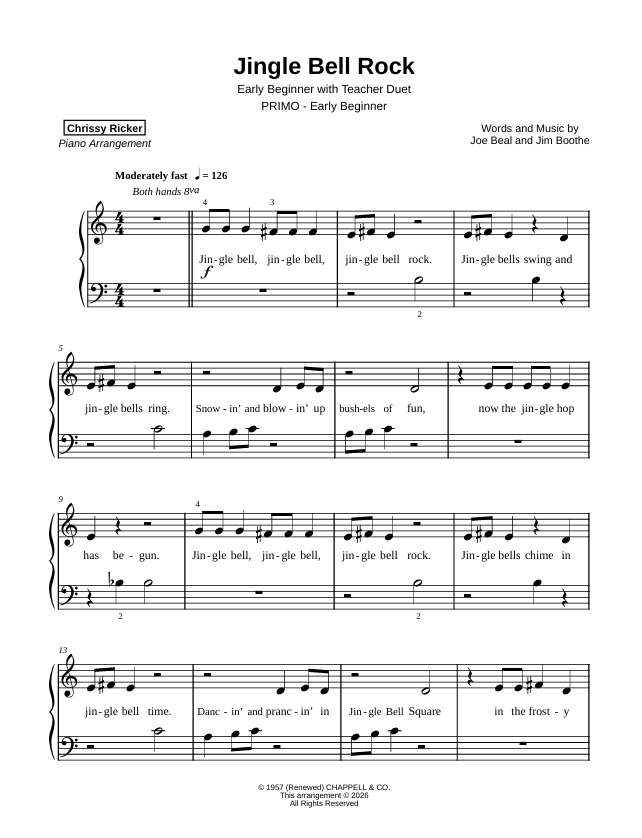 Jingle Bell Rock Sample Page