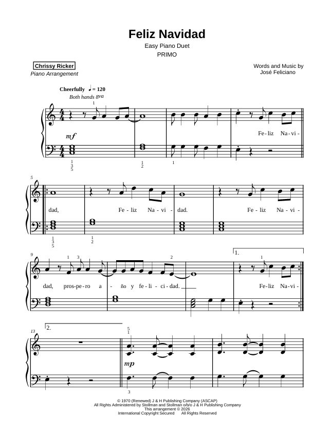 Feliz Navidad Sample Page