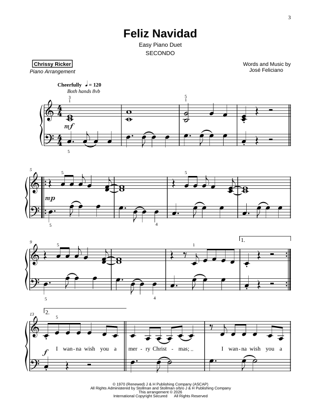 Feliz Navidad Sample Page