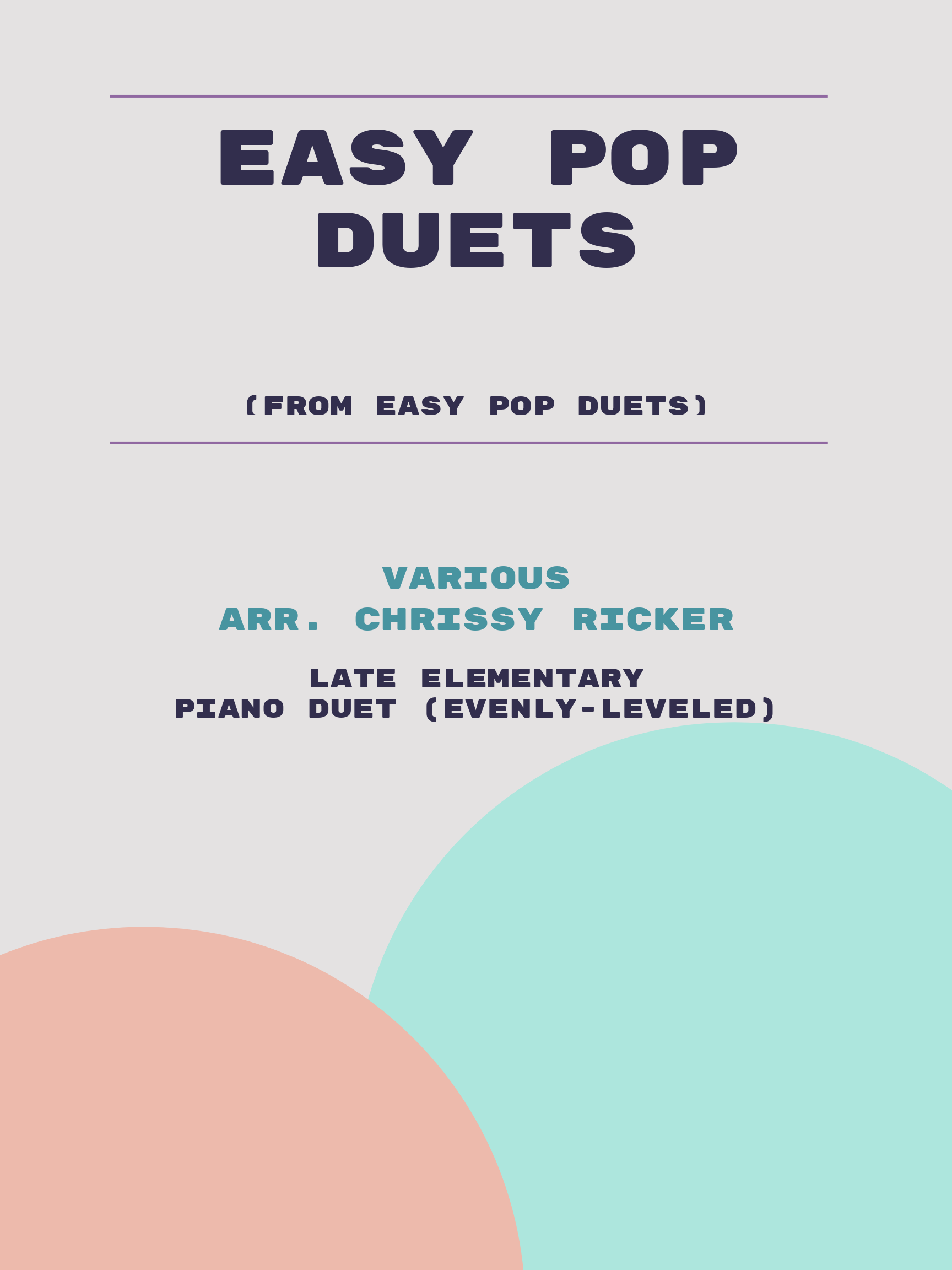 Easy Pop Duets by Various