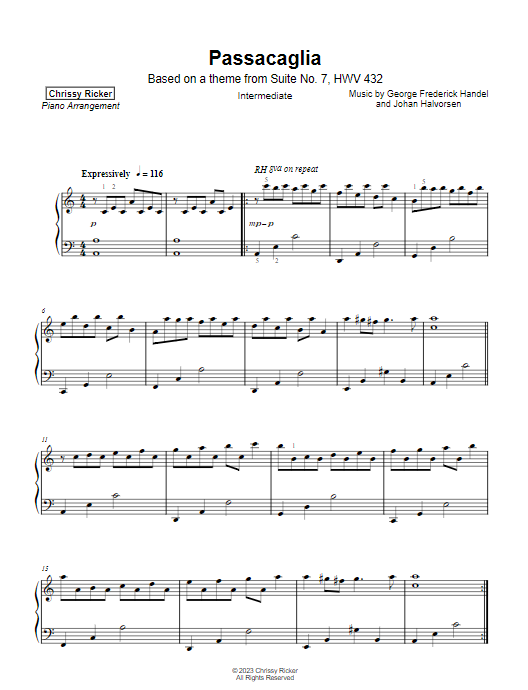 Flowing Favorites for Intermediate Piano Sample Page