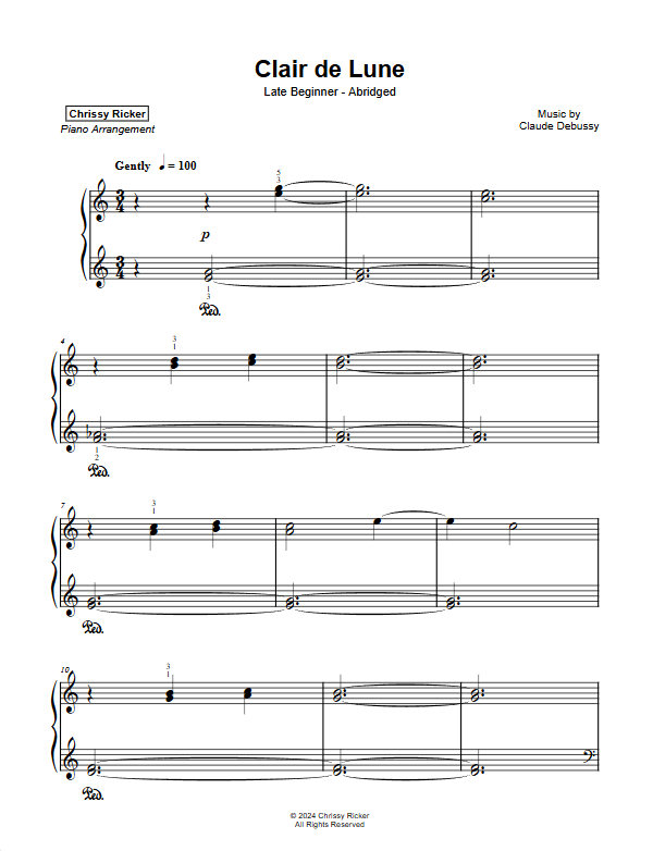 Flowing Favorites for Easy Piano Sample Page