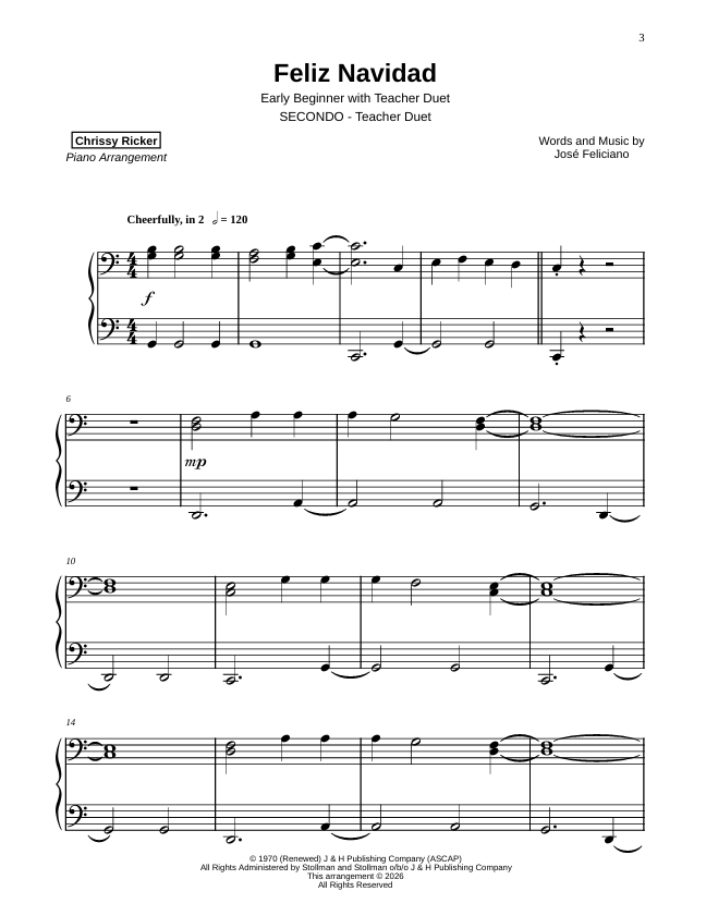 Feliz Navidad Sample Page