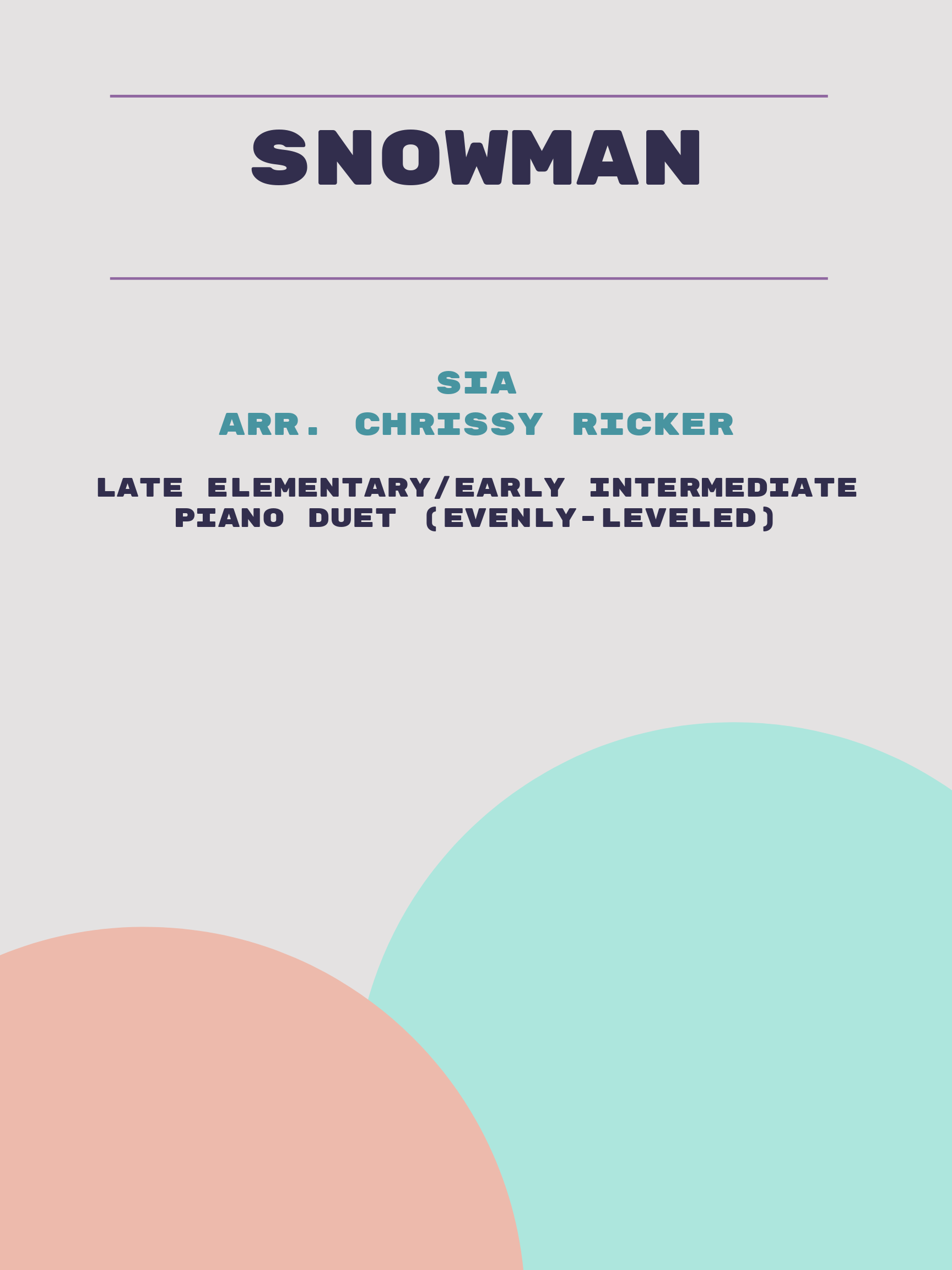 Snowman by Sia