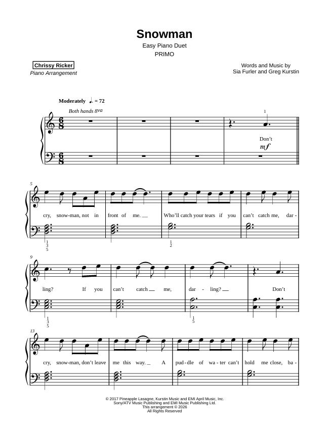 Snowman Sample Page