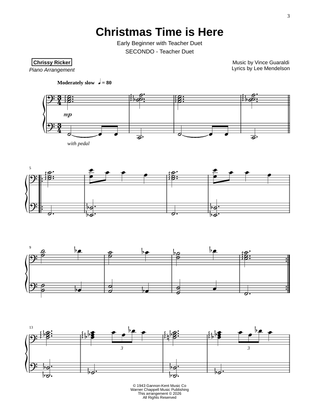 Christmas Time is Here Sample Page