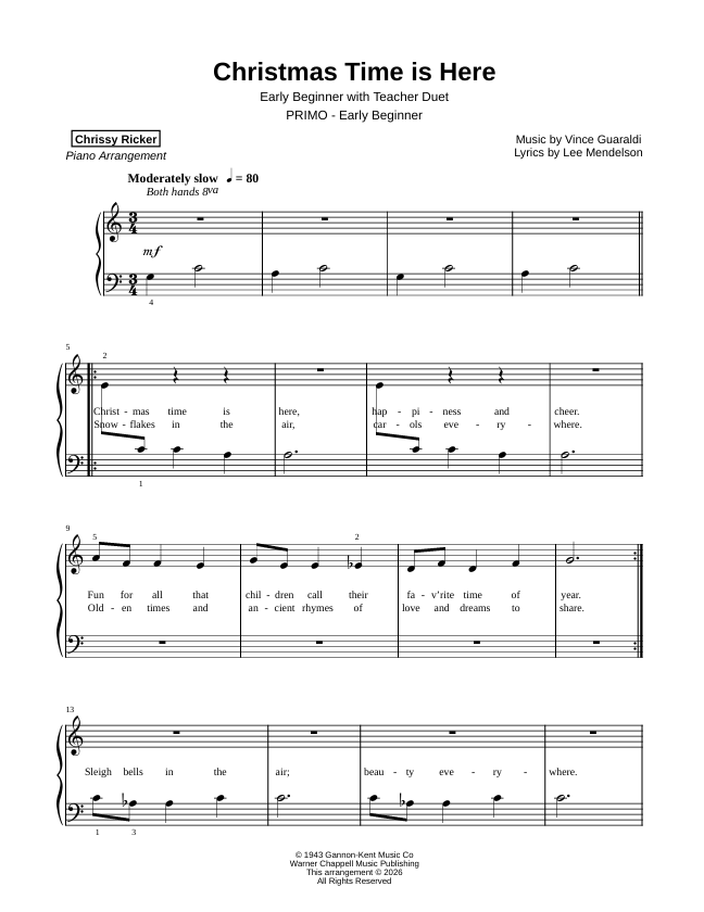 Christmas Time is Here Sample Page