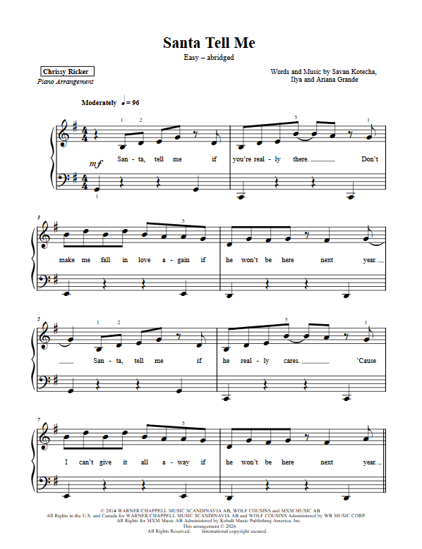 Santa Tell Me Sample Page