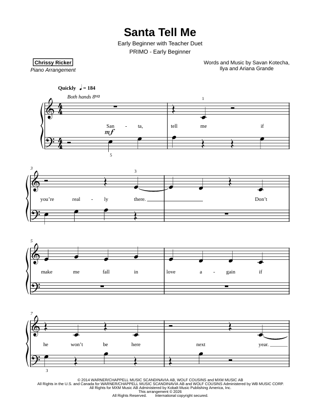 Santa Tell Me Sample Page