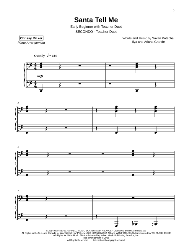 Santa Tell Me Sample Page