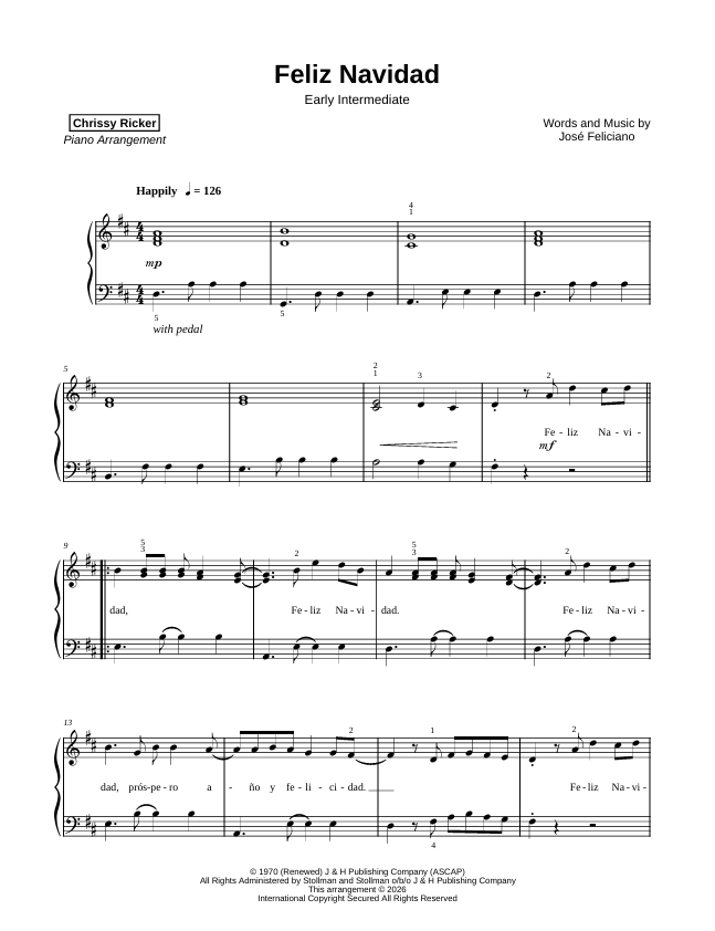 Feliz Navidad Sample Page