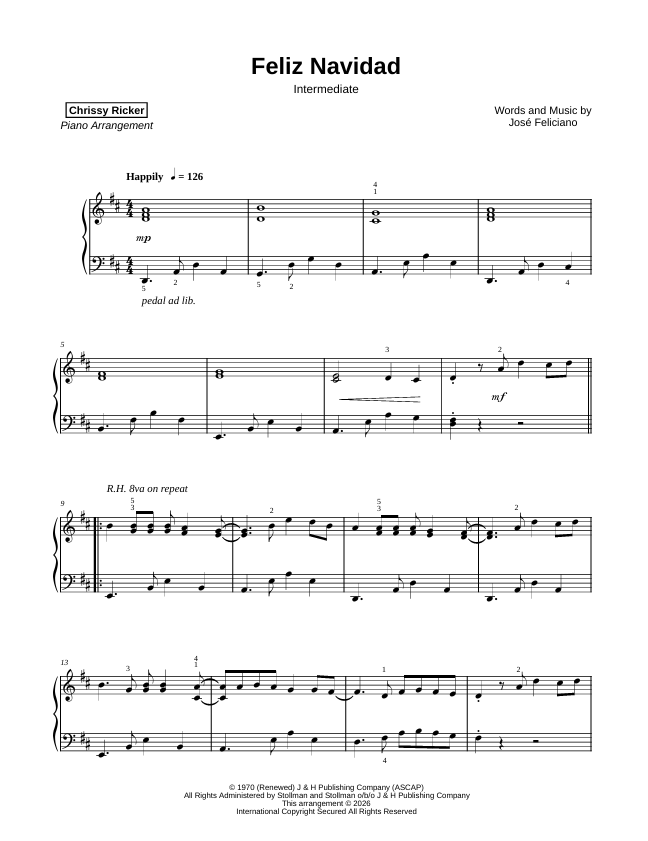 Feliz Navidad Sample Page