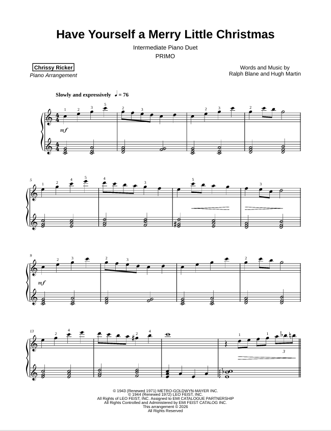 Have Yourself a Merry Little Christmas Sample Page