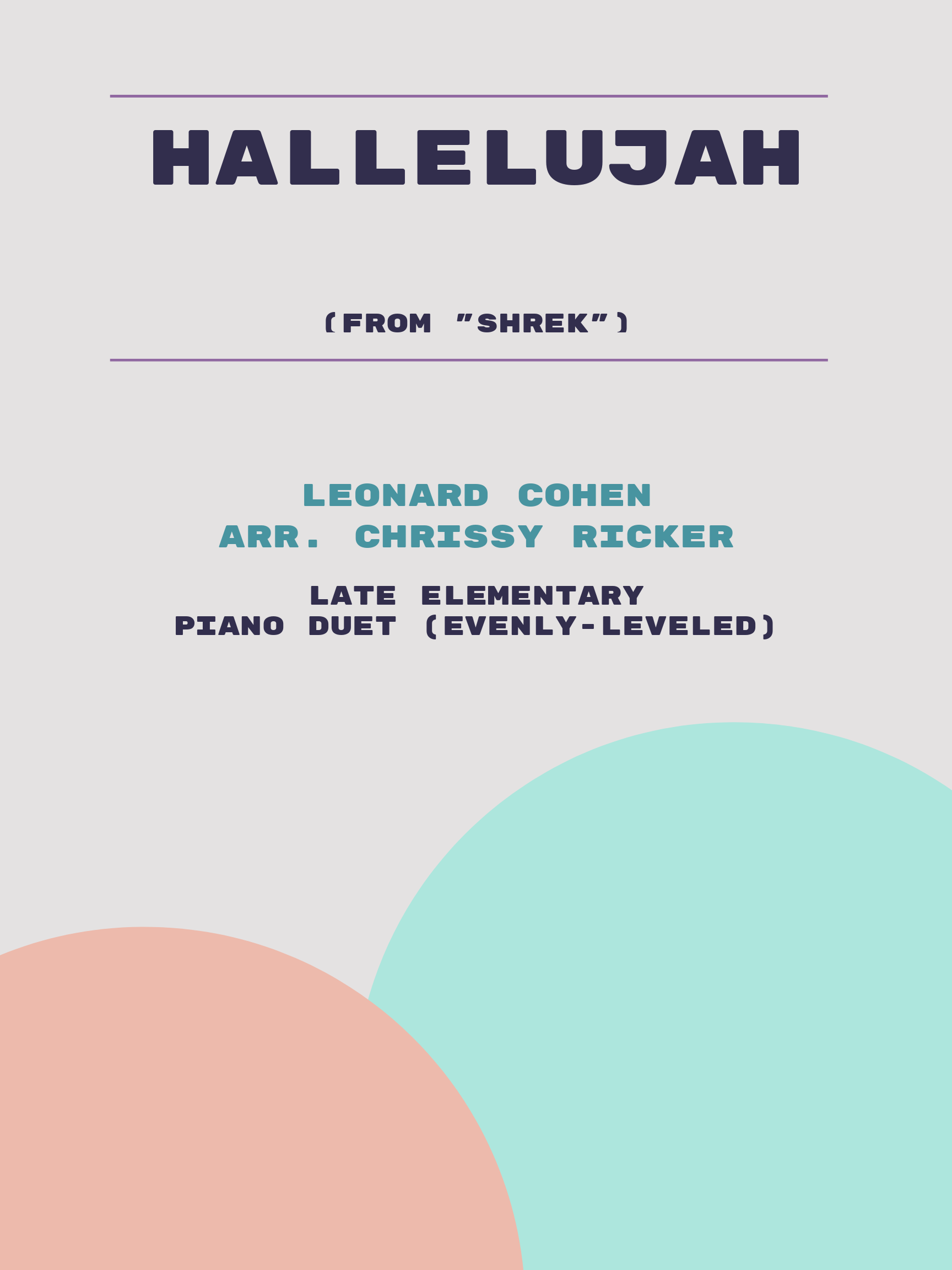 Hallelujah by Leonard Cohen