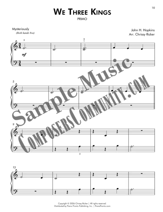 We Three Kings Sample Page