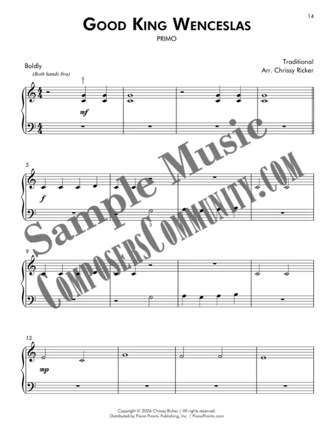 Good King Wenceslas Sample Page