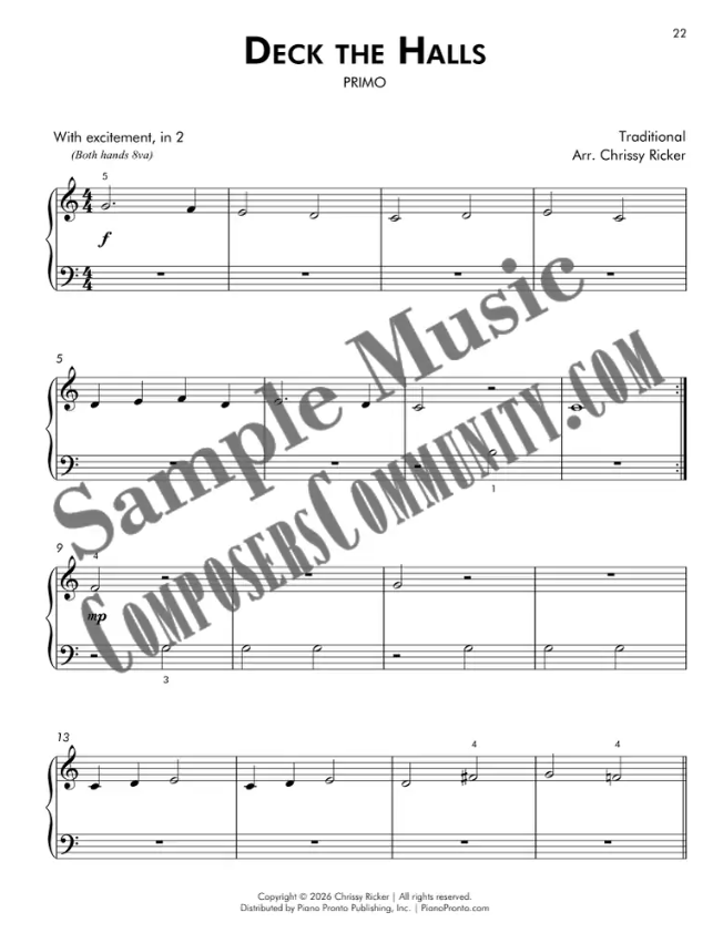 Deck the Halls Sample Page
