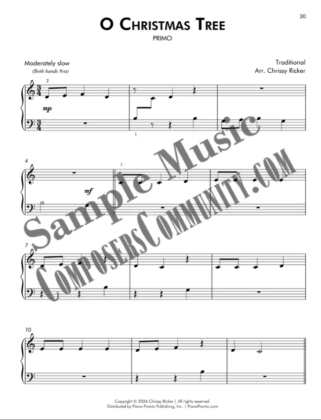 O Christmas Tree Sample Page