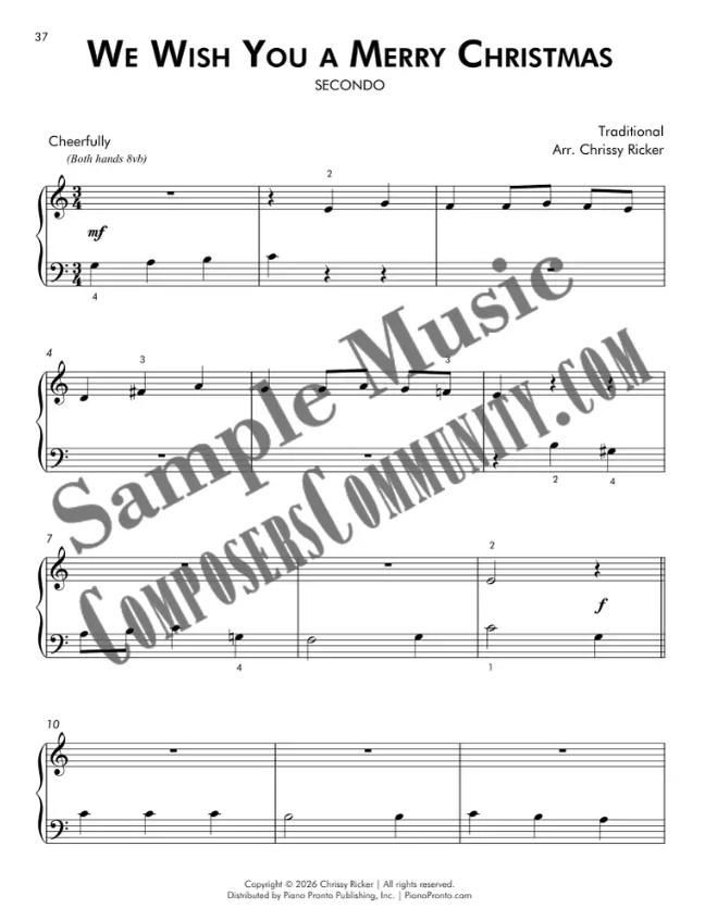 We Wish You a Merry Christmas Sample Page