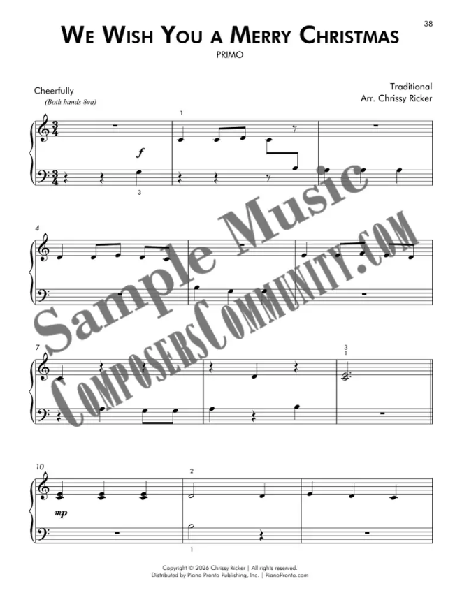 We Wish You a Merry Christmas Sample Page