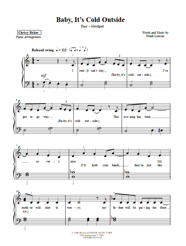 Baby, It's Cold Outside Sample Page