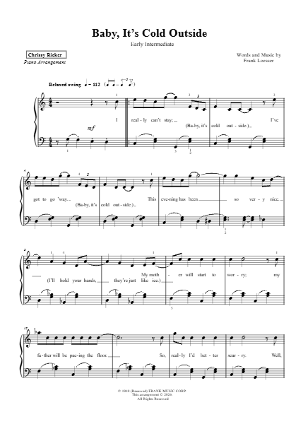Baby, It's Cold Outside Sample Page