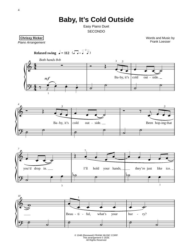 Baby, It's Cold Outside Sample Page