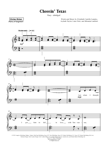 Choosin' Texas Sample Page