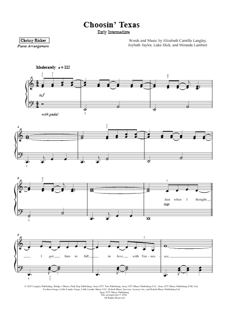 Choosin' Texas Sample Page