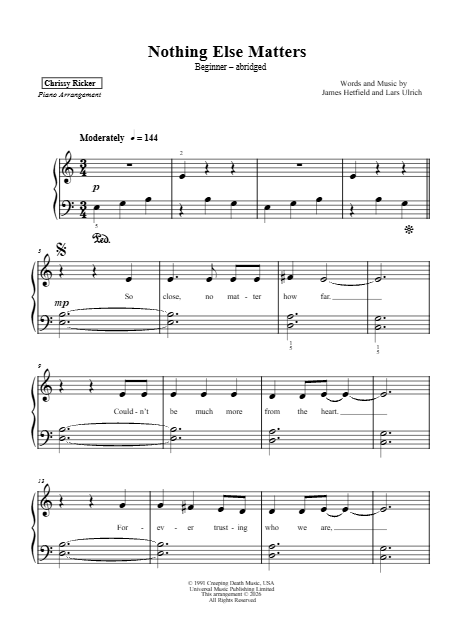 Nothing Else Matters Sample Page