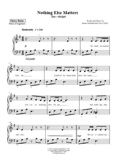 Nothing Else Matters Sample Page