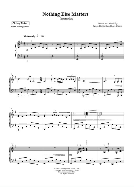 Nothing Else Matters Sample Page