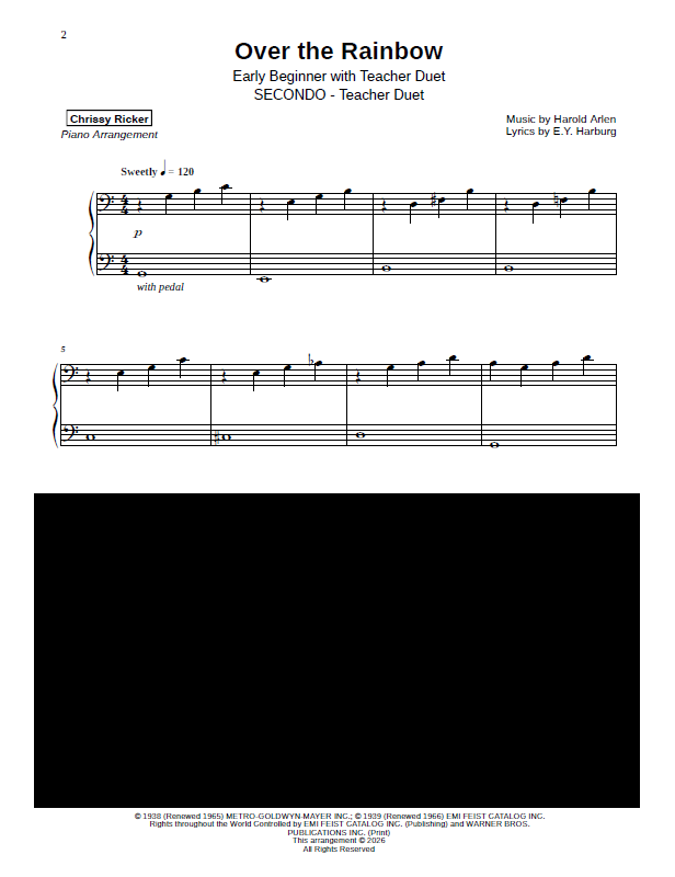 Over the Rainbow Sample Page