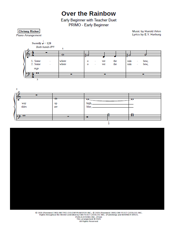 Over the Rainbow Sample Page