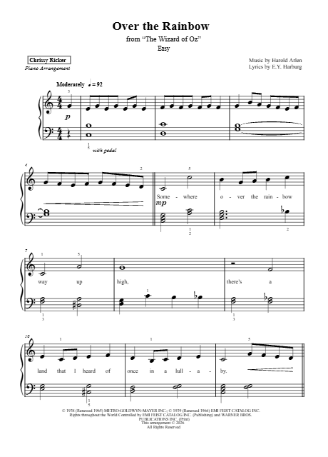 Over the Rainbow Sample Page