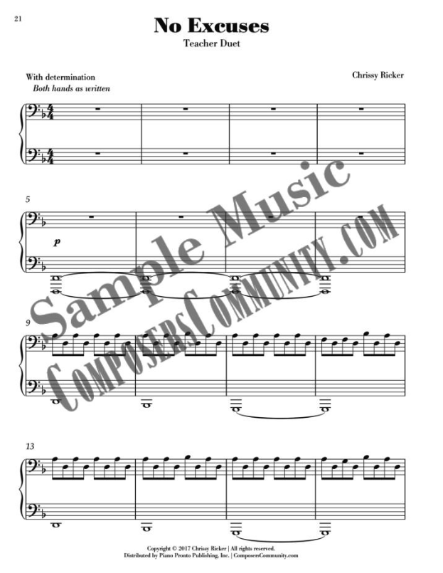 No Excuses Sample Page
