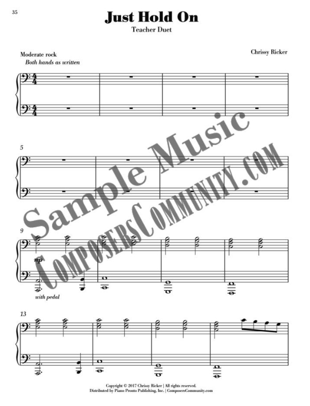 Just Hold On Sample Page
