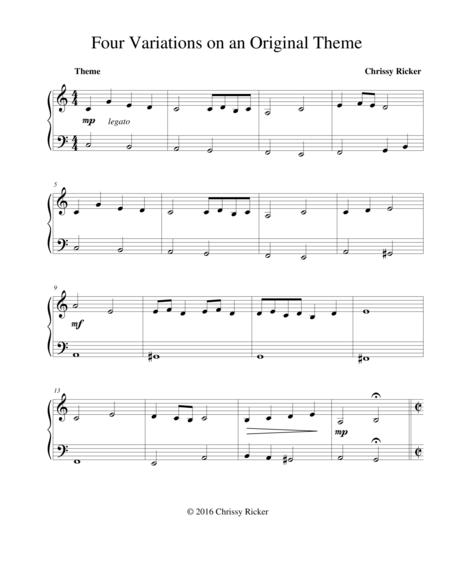 Four Variations on an Original Theme Sample Page