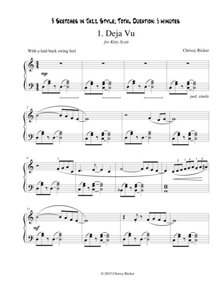3 Sketches in Jazz Style Sample Page